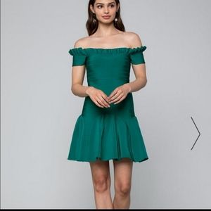 Sexy Green Bebe Bandage dress